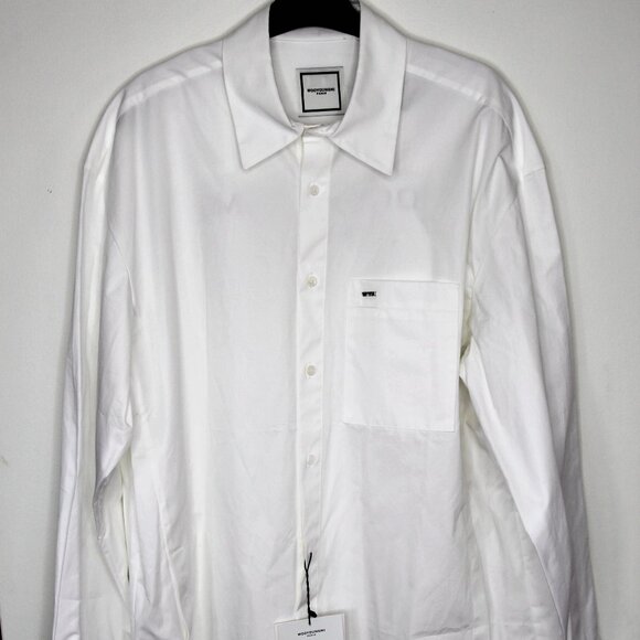 BNWT AW24 WOOYOUNGMI POPLIN BACK LOGO SHIRT 50 - Picture 2 of 15
